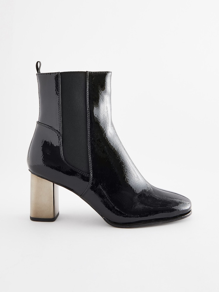 Black Forever Comfort® Metal Heel Ankle Boots - Image 2 of 5