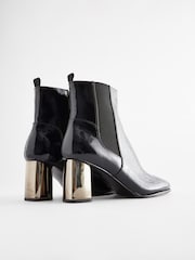 Black Forever Comfort® Metal Heel Ankle Boots - Image 3 of 5