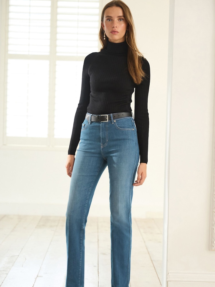 Smoky Blue Straight Leg Jeans - Image 1 of 7