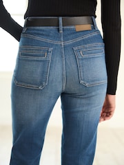 Smoky Blue Straight Leg Jeans - Image 5 of 7