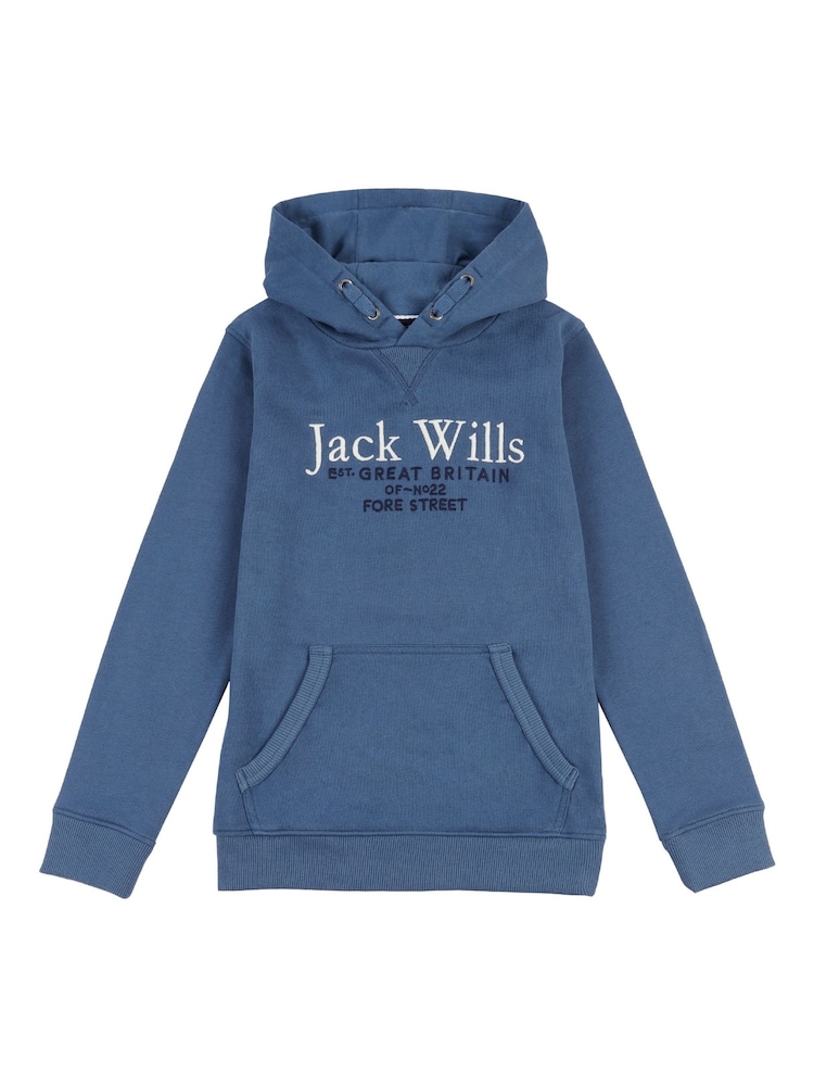 Jack Wills Blue Script LB OTH Hoodie - Image 1 of 3