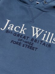 Jack Wills Blue Script LB OTH Hoodie - Image 3 of 3