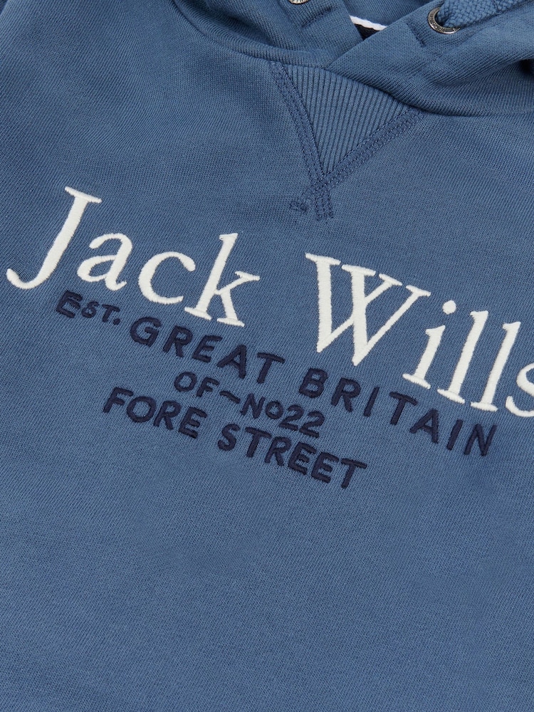 Jack Wills Blue Script LB OTH Hoodie - Image 3 of 3