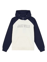 Jack Wills White Oversized 100% Cotton Collegiate Hoodie - Image 1 of 3