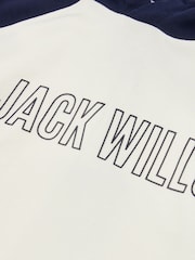 Jack Wills White Oversized 100% Cotton Collegiate Hoodie - Image 3 of 3