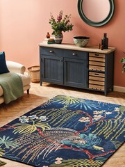 Sanderson Blue Rainforest Rug - Image 1 of 4