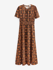 Rust Brown Cut-Out Back Dress - Image 1 of 1