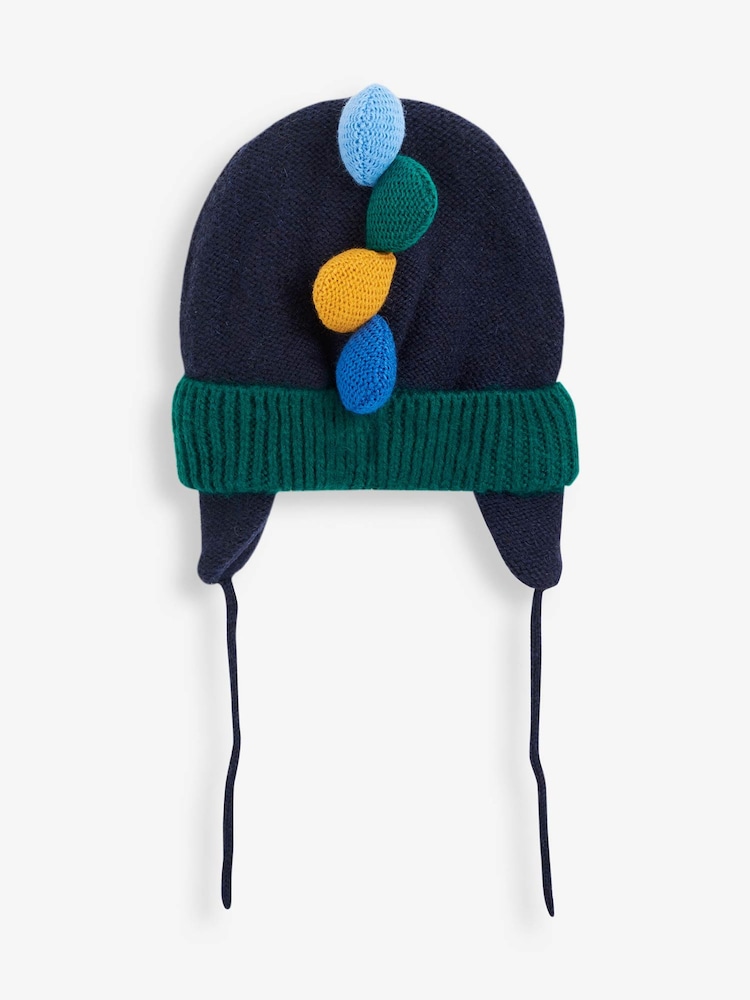 JoJo Maman Bébé Navy Blue Dinosaur Hat - Image 2 of 3 JoJo Maman Bébé Navy Blue Dinosaur Hat - Image 2 of 3
