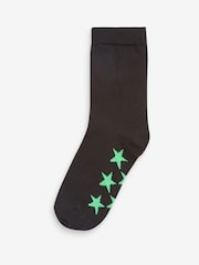 Black Star Cotton Rich Socks 7 Pack - Image 4 of 9