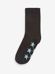 Black Star Cotton Rich Socks 7 Pack - Image 5 of 9