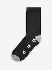 Black Football Cotton Rich Cushioned Socks 7 Pack - Image 3 of 8
