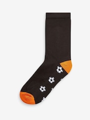 Black Football Cotton Rich Cushioned Socks 7 Pack - Image 6 of 8