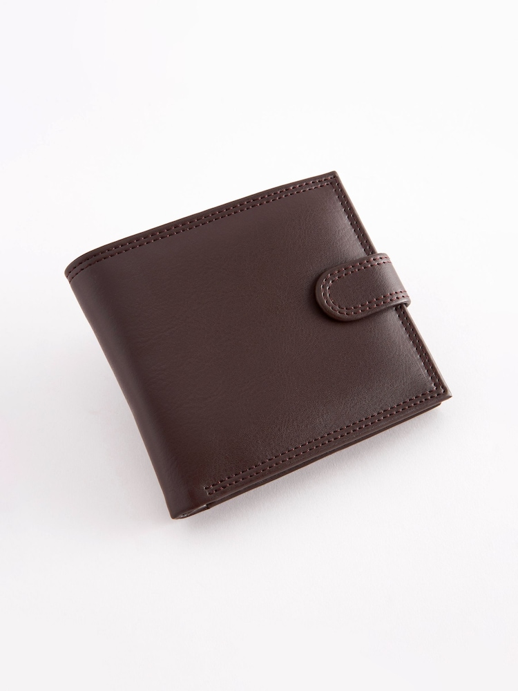 Brązowy - Popper Wallet - Image 1 of 4