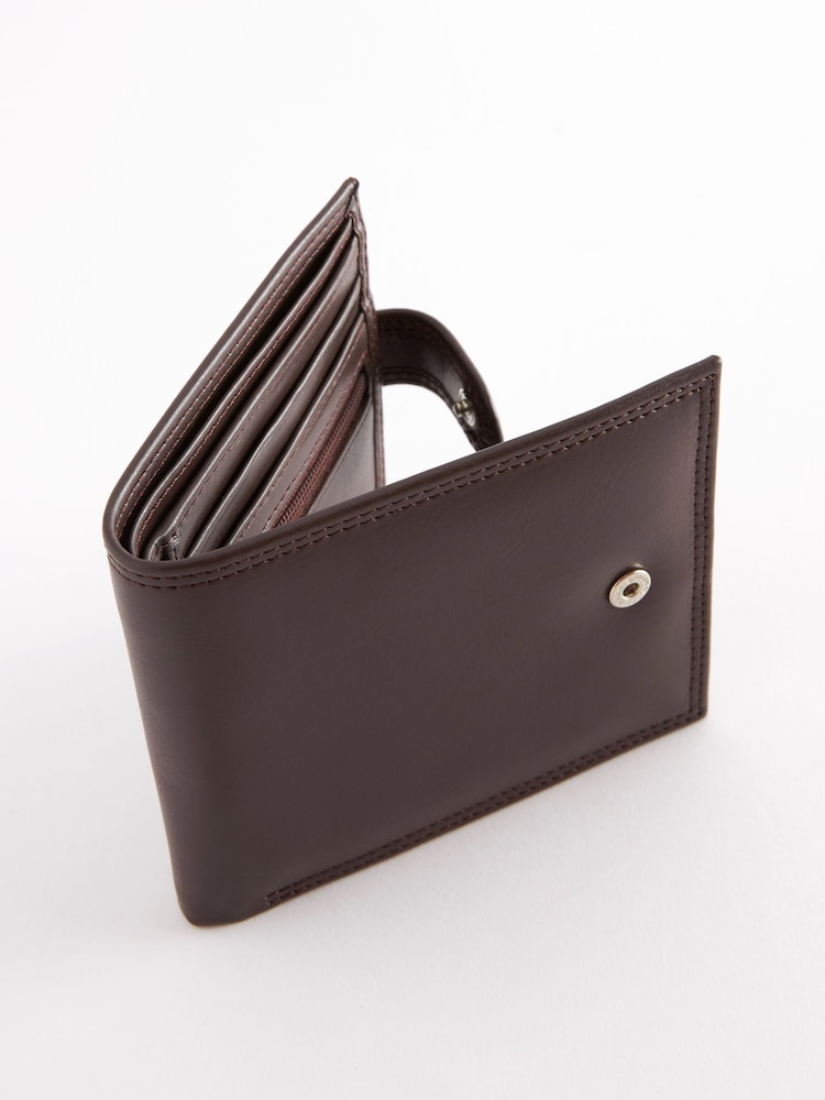 Brązowy - Popper Wallet - Image 2 of 4