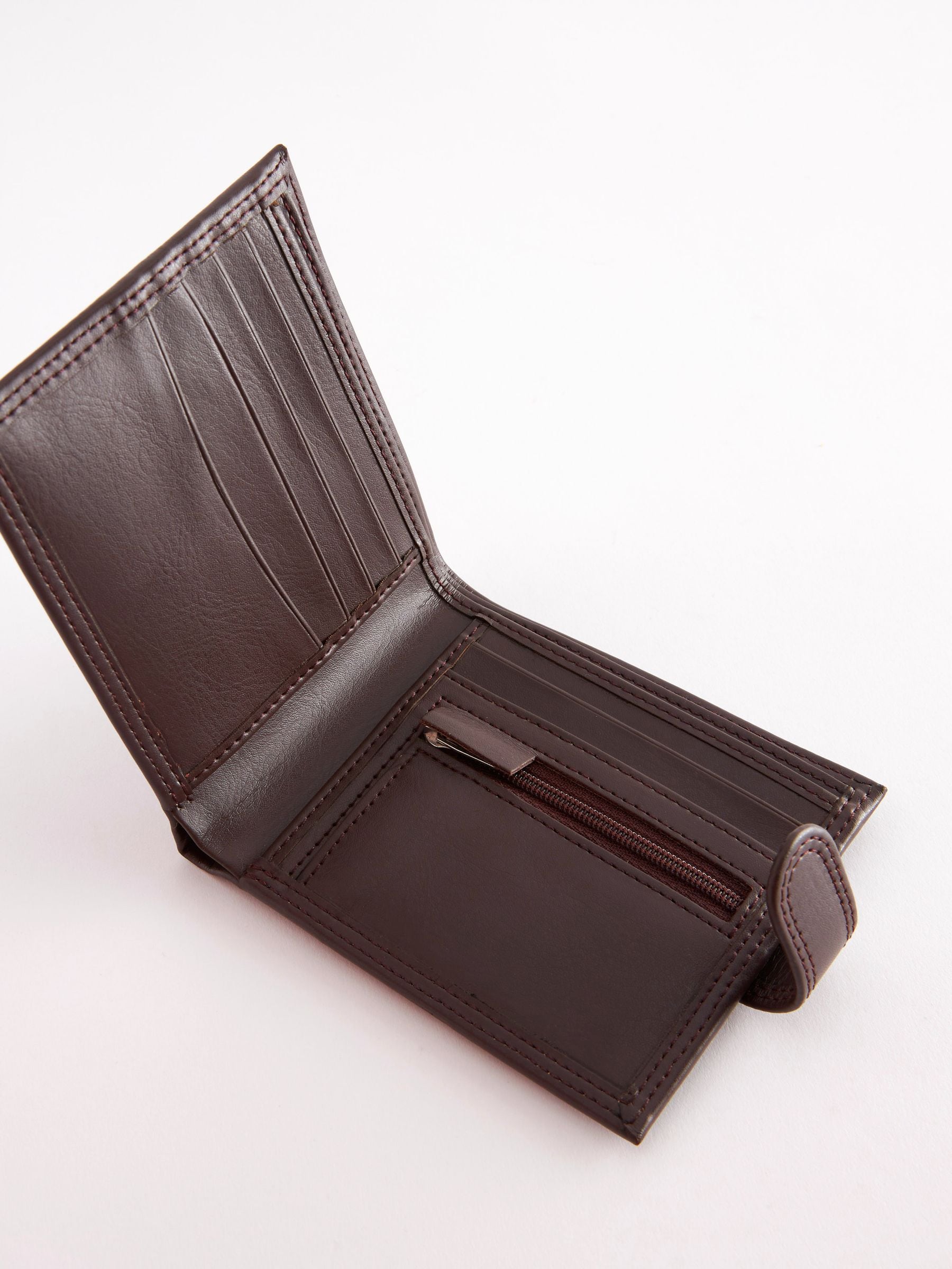 Buy Brown Popper Wallet from the Next UK online shop