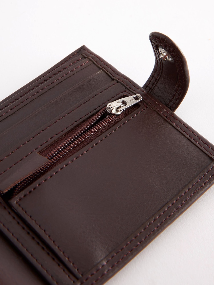 Brązowy - Popper Wallet - Image 4 of 4