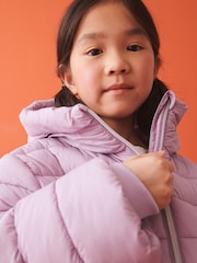 Lilac Purple Shower Resistant Padded Coat (3-16yrs) - Image 6 of 9