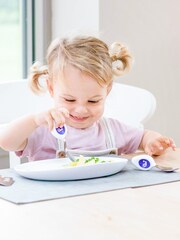 Indigo Blue doddl Fork & Spoon Indigo Toddler Cutlery Set Toddler Cutlery Set - Image 1 of 7