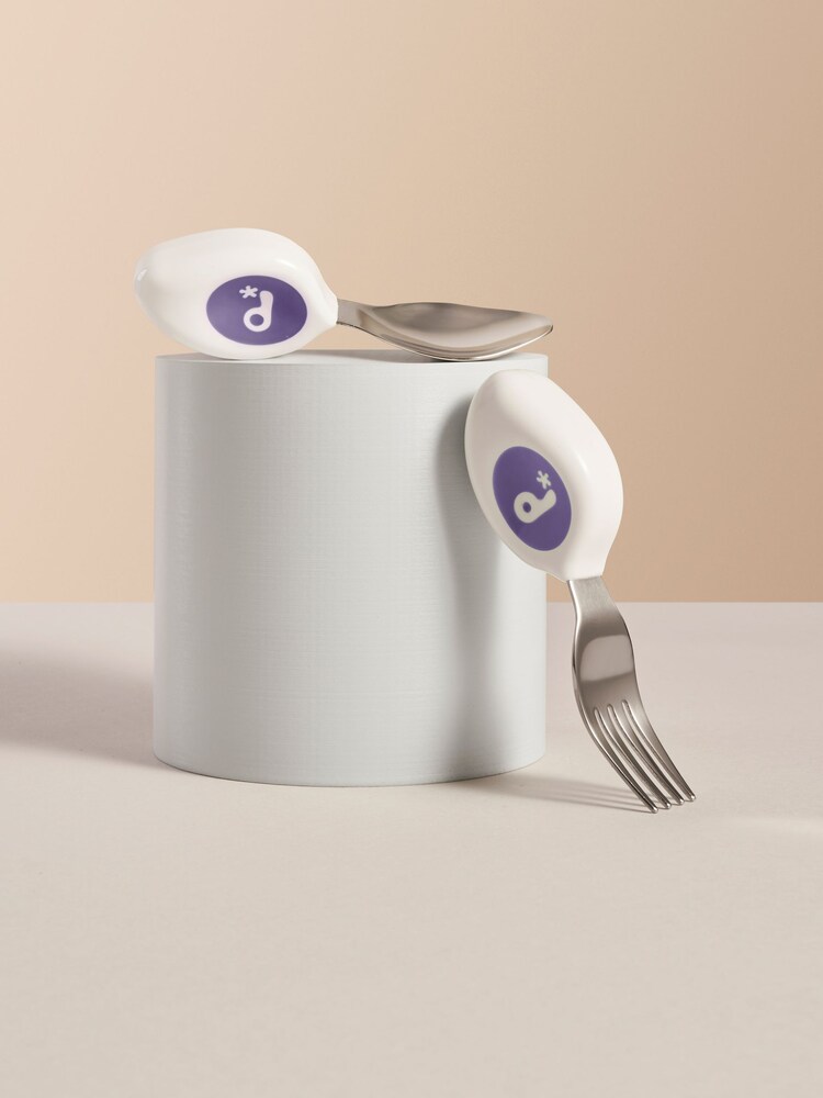 Indigo Blue doddl Fork & Spoon Indigo Toddler Cutlery Set Toddler Cutlery Set - Image 2 of 7