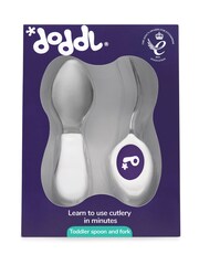 Indigo Blue doddl Fork & Spoon Indigo Toddler Cutlery Set Toddler Cutlery Set - Image 4 of 7
