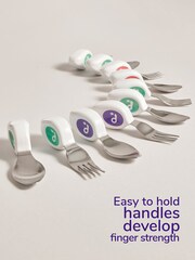 Indigo Blue doddl Fork & Spoon Indigo Toddler Cutlery Set Toddler Cutlery Set - Image 5 of 7