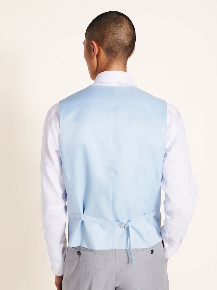 MOSS Grey Tailored Stretch Suit: Waistcoat - Image 2 of 3