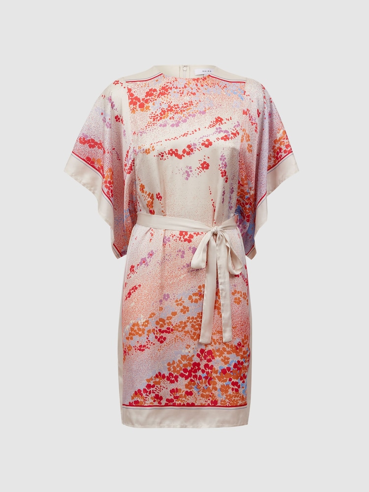 Reiss Multi Leea Printed Mini Dress - Image 2 of 6