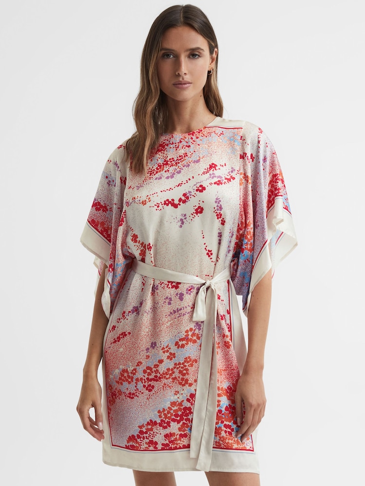 Reiss Multi Leea Printed Mini Dress - Image 6 of 6