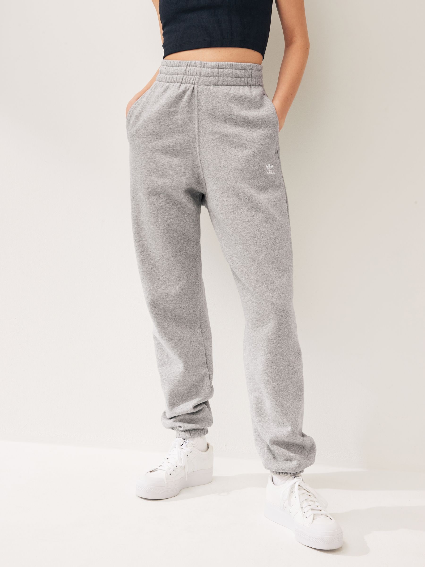 Buy adidas Originals Grey Essentials Fleece Joggers from Next Lithuania