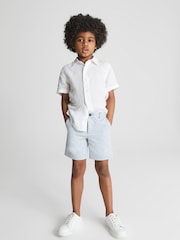 Reiss Blue Wicket Junior Casual Chino Shorts - Image 1 of 5