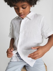 Reiss Blue Wicket Junior Casual Chino Shorts - Image 3 of 5