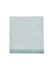 Ted Baker Blue Trellis Cotton Jacquard Knit Throw - Image 2 of 4