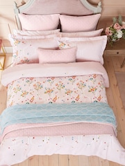Ted Baker Blue Trellis Cotton Jacquard Knit Throw - Image 4 of 4