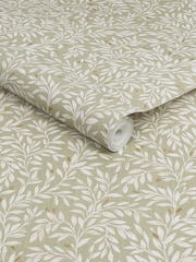 Green Ditsy Leaf 10M Wallpaper - Image 4 of 4