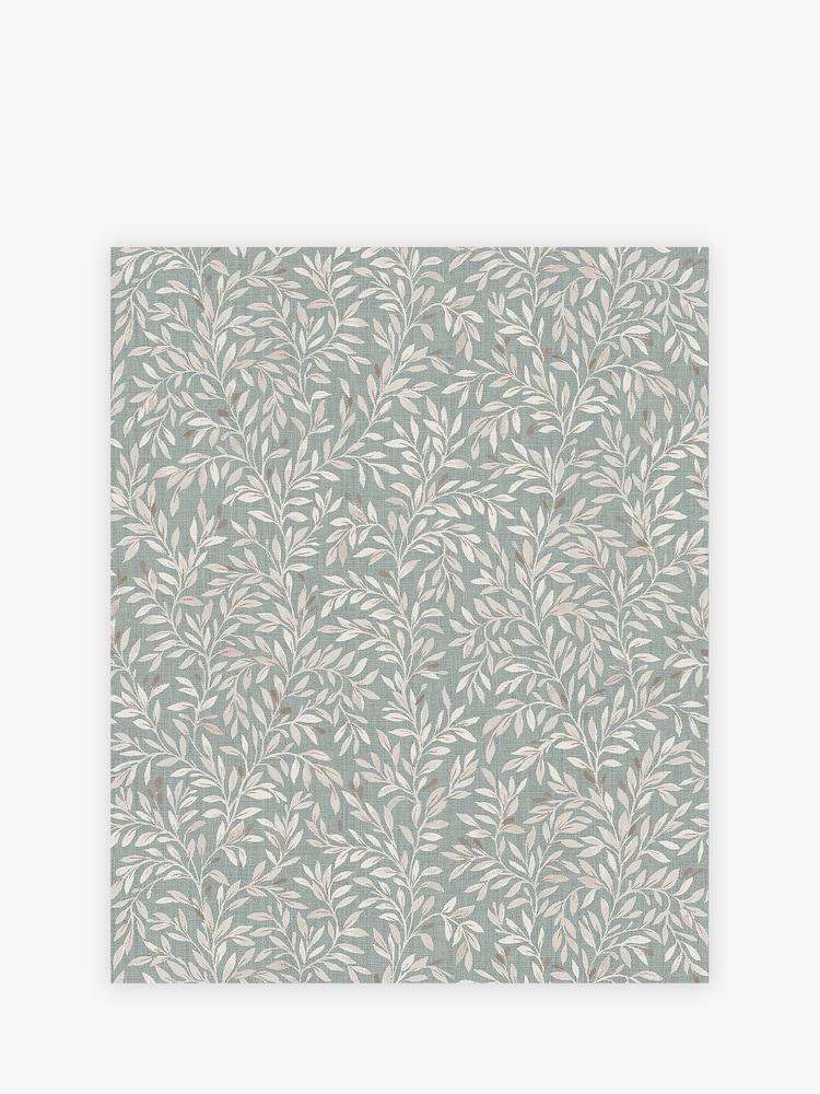 Papel pintado de 10 m con diseño de hojas y florecillas - Imagen 2 de 4