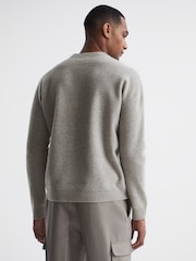 Reiss Heather Prague Merino Blend Crew Neck Jumper - Image 5 of 6
