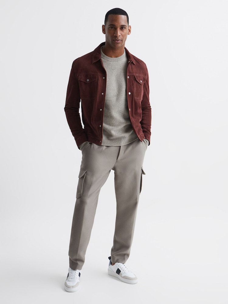 Reiss Heather Prague Merino Blend Crew Neck Jumper - Image 6 of 6