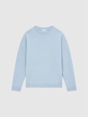 Reiss Aquamarine Prague Merino Blend Crew Neck Jumper - Image 2 of 6
