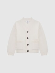 Ecru - Reiss Chile Strickjacke aus Wollmischung - Bild 2 von 7