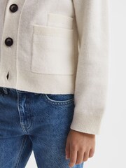 Ecru - Reiss Chile Strickjacke aus Wollmischung - Bild 4 von 7