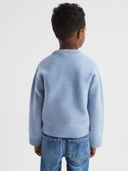 Reiss Soft Blue Prague Junior Merino Jumper - Image 4 of 5