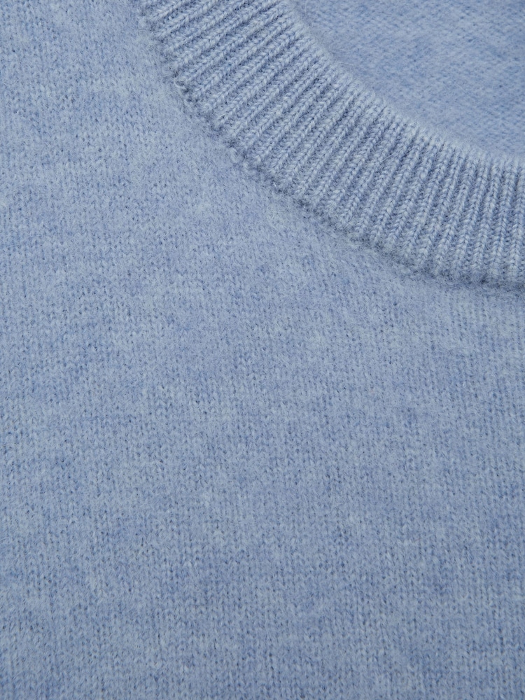 Reiss Soft Blue Prague Junior Merino Jumper - Image 5 of 5