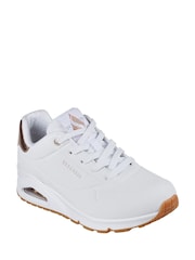 Baumwollweiß - Skechers – Uno – Standard-Fit-Turnschuhe in Schwarz und Gold für Damen - Bild 6 von 7