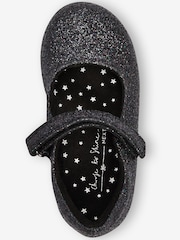 Black Glitter Standard Fit (F) Mary Jane Occasion Shoes - Image 3 of 4