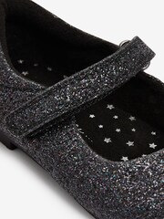 Black Glitter Standard Fit (F) Mary Jane Occasion Shoes - Image 4 of 4