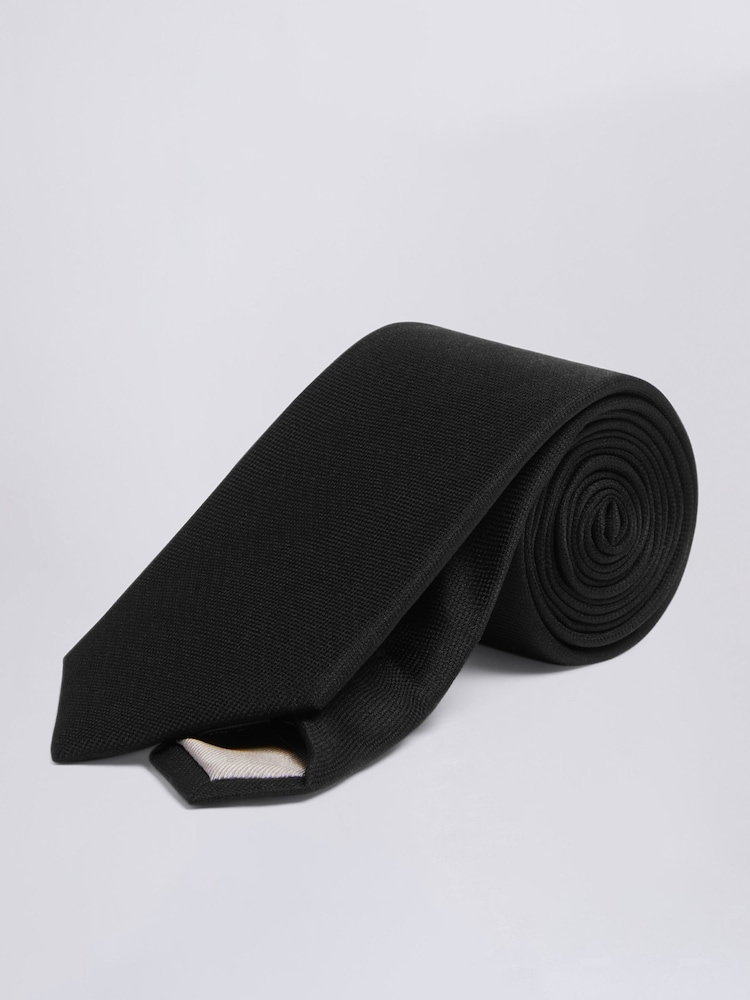 MOSS Black Floral Swirl Tie - Image 3 of 3 MOSS Black Floral Swirl Tie - Image 3 of 3
