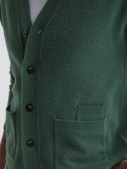 Reiss Pine Green Chile Merino Blend Cardigan - Image 4 of 7