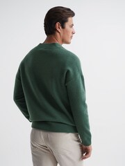 Reiss Pine Green Chile Merino Blend Cardigan - Image 5 of 7