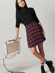 Red Mini Chiffon Skirt - Image 1 of 6