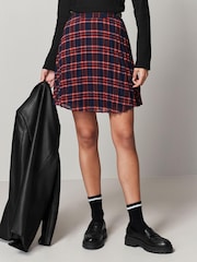 Red Mini Chiffon Skirt - Image 2 of 6